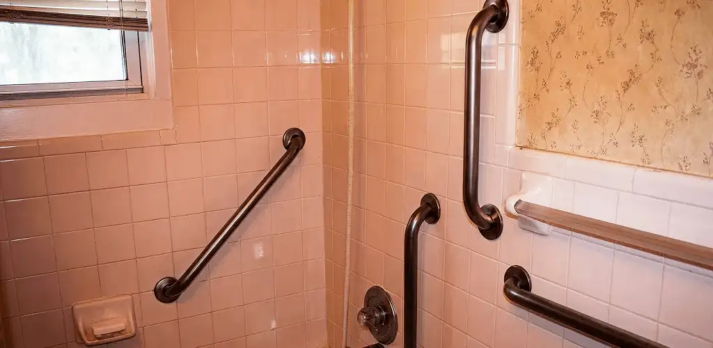 Shower grab bar installation for bathroom safety and accessibility in Atlanta, GA