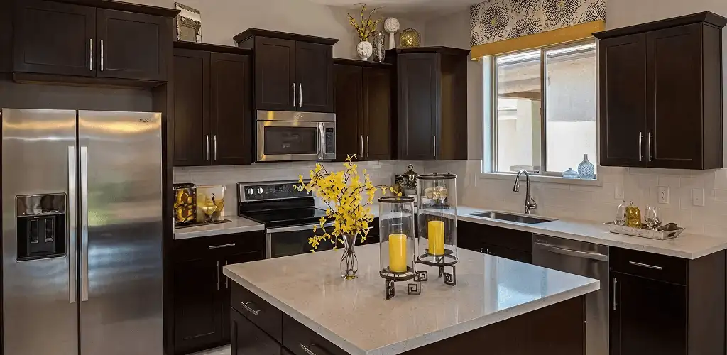 Cabinet painting results with freshly painted kitchen cabinets in Atlanta, GA
